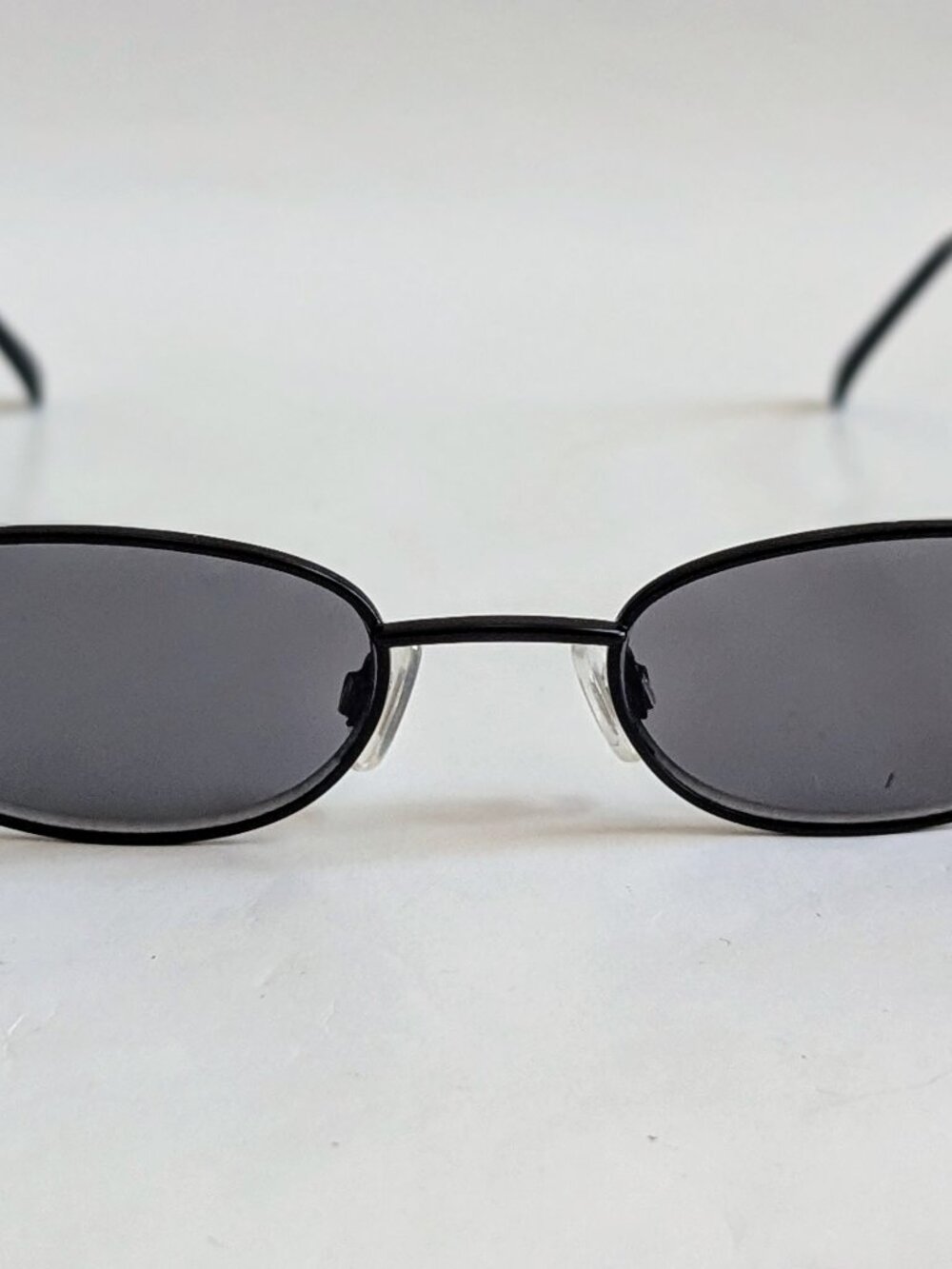 NWT Vintage 90's Small Rectangle Metal Sport Sunglasses (M. Black)